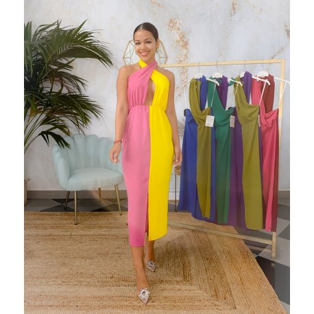 Vestido bicolor