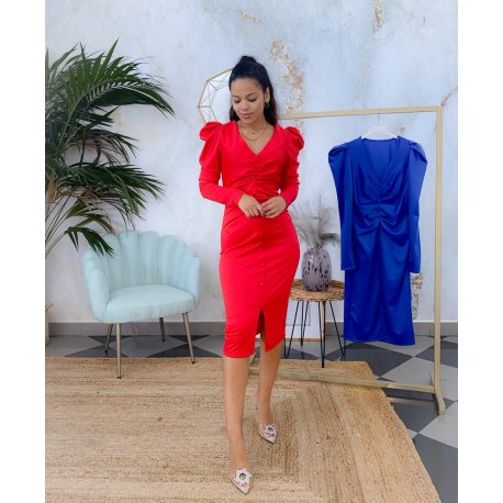 Vestido cóctel botoncitos