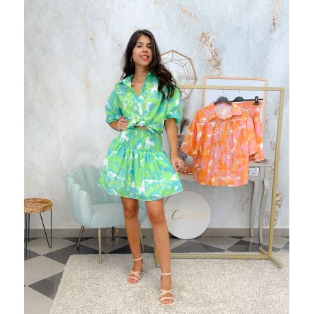 Conjunto blusa y falda