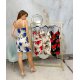 Vestido corto print flores