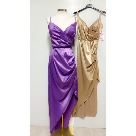 Vestido satinado midi