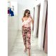 Pantalon beige print