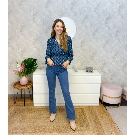 Blusa print blue