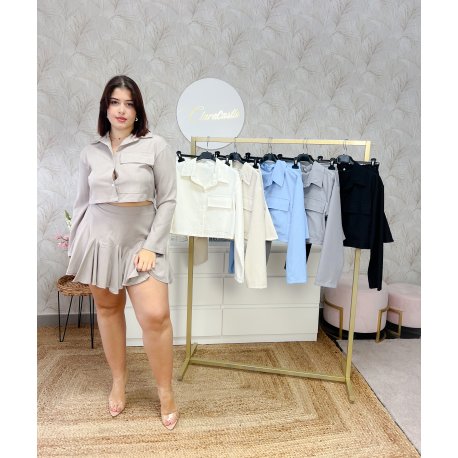 Conjunto falda + blusa crop