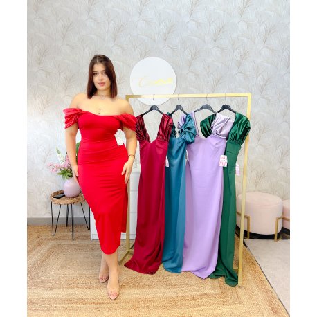 Vestido manga volante