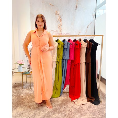 Vestido camisero atado