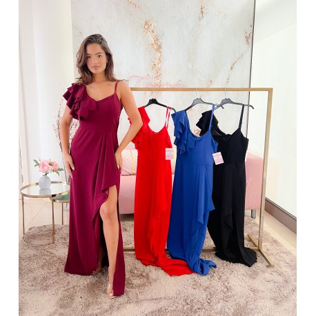 Vestido cóctel volante