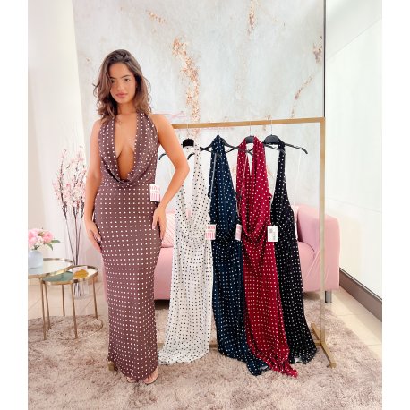 Vestido lunares buche