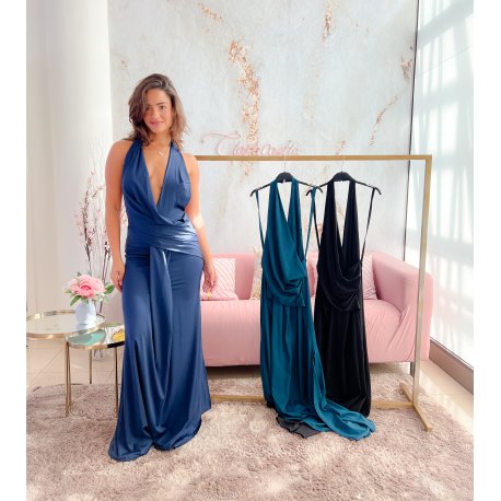 Vestido atado cuello