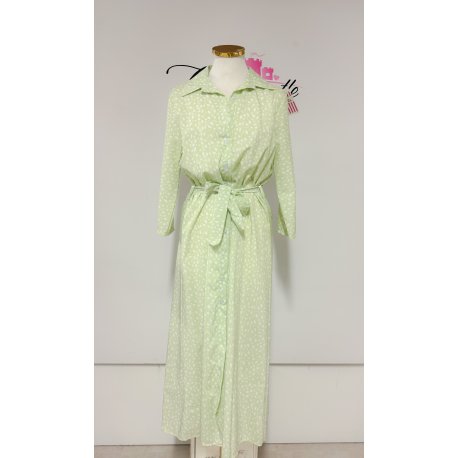 Vestido camisero pistacho