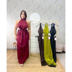 Vestido asimétrico largo