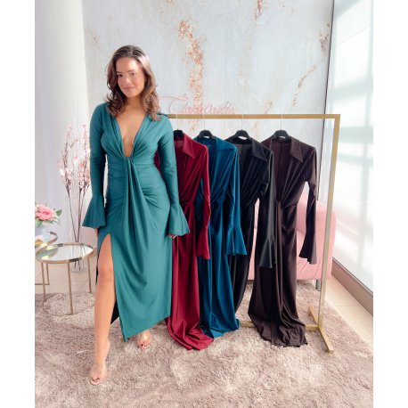 Vestido manga campana