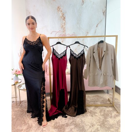 Vestido bordado brocado