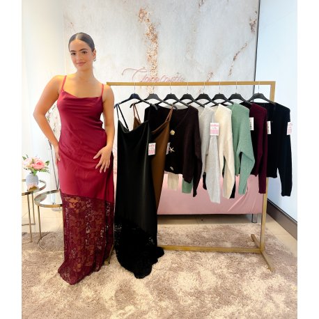 Vestido lencero asimétrico