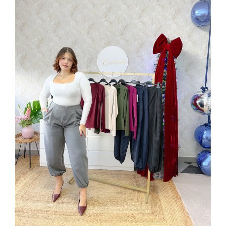 Pantalón bombacho rayas