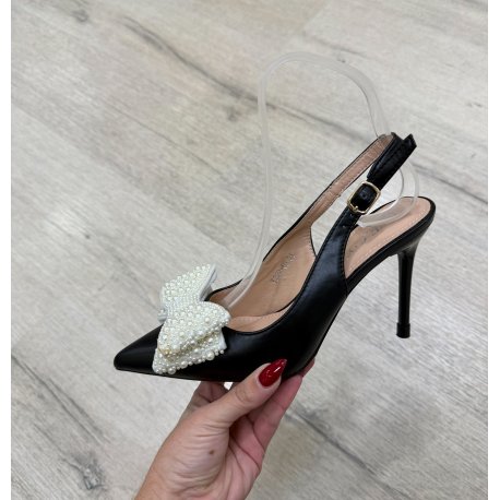 Stiletto lazo perlas