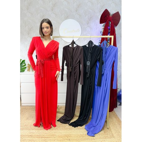 Vestido lazada lentejuela